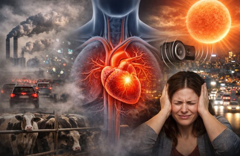 Inquinamento ambientale: smog, rumore, luci artificiali e microplastiche aumentano il rischio per il cuore