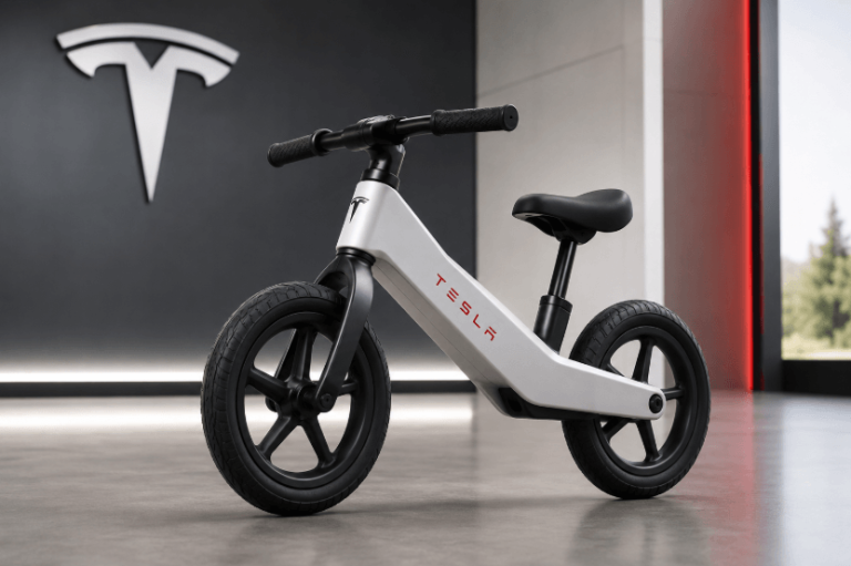 Tesla amplia la sua gamma: arriva la prima bicicletta firmata Elon Musk, senza motore elettrico e senza pedali